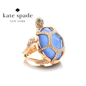 Kate Spade New York Paradise Found Gold Turtle Cocktail Ring Size 7 NEW